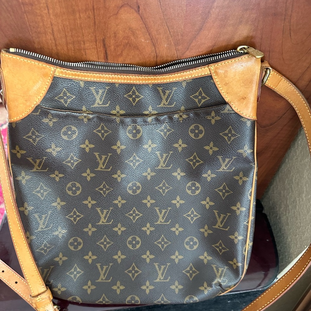 Louis Vuitton Tan and Brown Monogram Crossbody Bag comes with dust bag